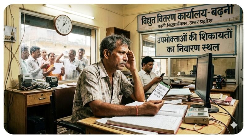 बढ़नी: बिना रीडिंग दफ्तर में बैठकर बना रहे बिजली बिल, उपभोक्ताओं में भारी रोष