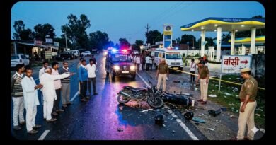 सड़क हादसे में बाइक सवार युवक की मौत, साथी गंभीर रूप से घायल