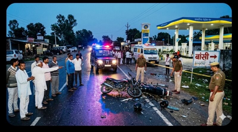 सड़क हादसे में बाइक सवार युवक की मौत, साथी गंभीर रूप से घायल