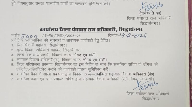 भ्रष्टाचार के आरोपी सचिव पर मेहरबान प्रशासन: स्थानांतरण आदेश के बाद भी नहीं दिया चार्ज, सत्ता के दबाव में दोबारा नियुक्ति का आरोप