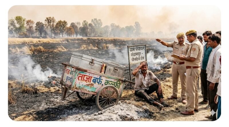 आग का तांडव: पछुआ हवाओं ने बरपाया कहर, आग की लपटों में घिरा मासूमों का ‘सफेद सुकून’ बेचने वाला आग का तांडव: पछुआ हवाओं ने बरपाया कहर, आग की लपटों में घिरा मासूमों का ‘सफेद सुकून’ बेचने वाला