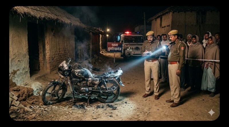 सिद्धार्थनगर: पुरानी रंजिश में दबंगों ने युवक की बाइक फूँकी, जान से मारने की धमकी सिद्धार्थनगर: पुरानी रंजिश में दबंगों ने युवक की बाइक फूँकी, जान से मारने की धमकी