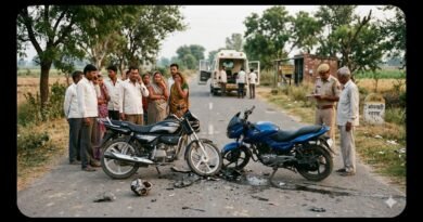 सड़क हादसा: दो बाइकों की भीषण टक्कर में मुंबई से आए युवक की मौत, शादी की खुशियां मातम में बदलीं