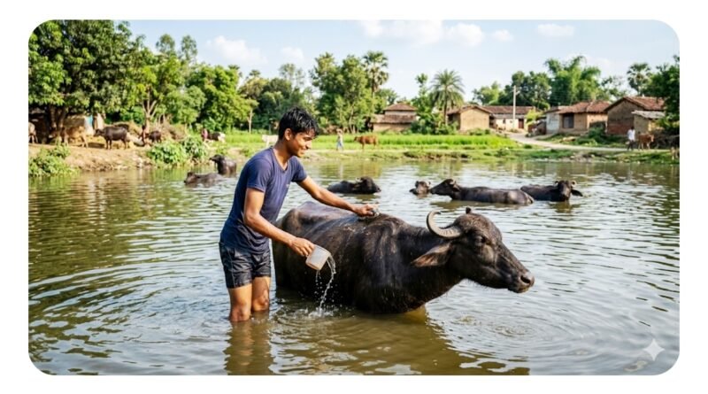 भैंस नहलाने गया 19 वर्षीय युवक पोखरे में डूबा, मौत से पूरे इलाके में पसरा मातम