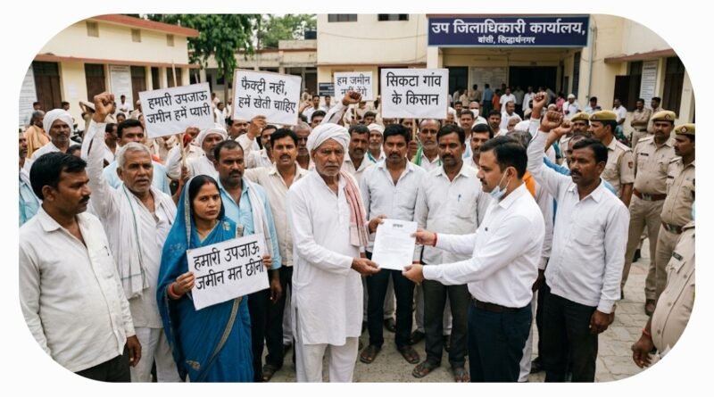 किसानों का बड़ा फैसला: ‘जान दे देंगे, लेकिन फैक्ट्री के लिए उपजाऊ जमीन नहीं देंगे’ बांसी के सिकटा गांव में भूमि अधिग्रहण की आहट से भड़के किसान, एसडीएम को सौंपा ज्ञापन किसानों का बड़ा फैसला: ‘जान दे देंगे, लेकिन फैक्ट्री के लिए उपजाऊ जमीन नहीं देंगे’ बांसी के सिकटा गांव में भूमि अधिग्रहण की आहट से भड़के किसान, एसडीएम को सौंपा ज्ञापन