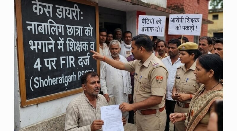 *शर्मनाक: शादी का झांसा देकर नाबालिग छात्रा को भगा ले गया शिक्षक, विरोध करने पर पीड़ित पिता को दी जातिसूचक गालियां; 4 पर केस दर्ज** *शर्मनाक: शादी का झांसा देकर नाबालिग छात्रा को भगा ले गया शिक्षक, विरोध करने पर पीड़ित पिता को दी जातिसूचक गालियां; 4 पर केस दर्ज**