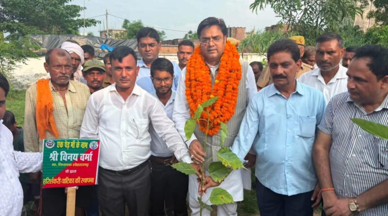 बढ़नी के पथरदेईया में विधायक विनय वर्मा ने लगाई ‘जन चौपाल’, ग्रामीणों की सुनीं समस्याएँ; हरिशंकरी पौधों का किया रोपण