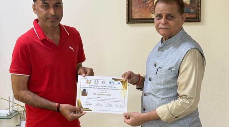 सिद्धार्थनगर के शिक्षक रविन्द्र गुर्जर बने अंतरराष्ट्रीय खो-खो टेक्निकल ऑफिसियल, बढ़ाया जिले का मान सिद्धार्थनगर के शिक्षक रविन्द्र गुर्जर बने अंतरराष्ट्रीय खो-खो टेक्निकल ऑफिसियल, बढ़ाया जिले का मान