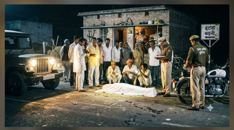 इटवा में तेज रफ्तार बाइक ने सड़क किनारे खड़े युवक को रौंदा, मौके पर ही मौत; तीन छोटे बच्चों के सिर से उठा पिता का साया