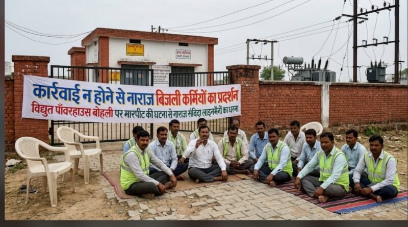 बिजली तार में आ रहे फाल्ट को ठीक करने के लिए पेड़ की डाल काटने पर बिजली कर्मियों से विवाद