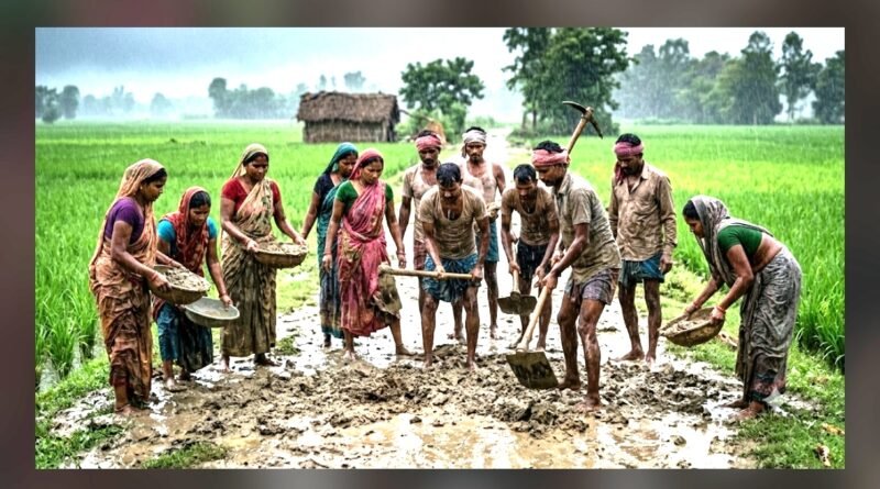 मूसलाधार बारिश में भी कागजों पर दौड़ी कुदाल: सिद्धार्थनगर में मनरेगा की फर्जी ऑनलाइन हाजिरी का खेल, जिम्मेदार मौन!