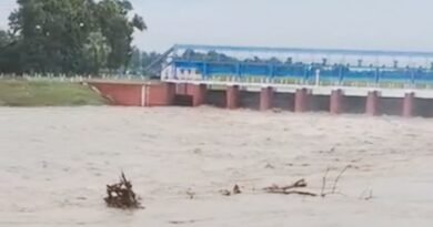 नेपाल की बारिश से बढ़ा बानगंगा नदी का जलस्तर, बंधे से सटे गांवों में अलर्ट