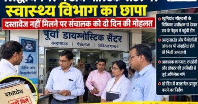 छापेमारी से मचा हड़कंप: बढ़या में बिना कागजात चल रहे डायग्नोस्टिक सेंटर को स्वास्थ्य विभाग का नोटिस