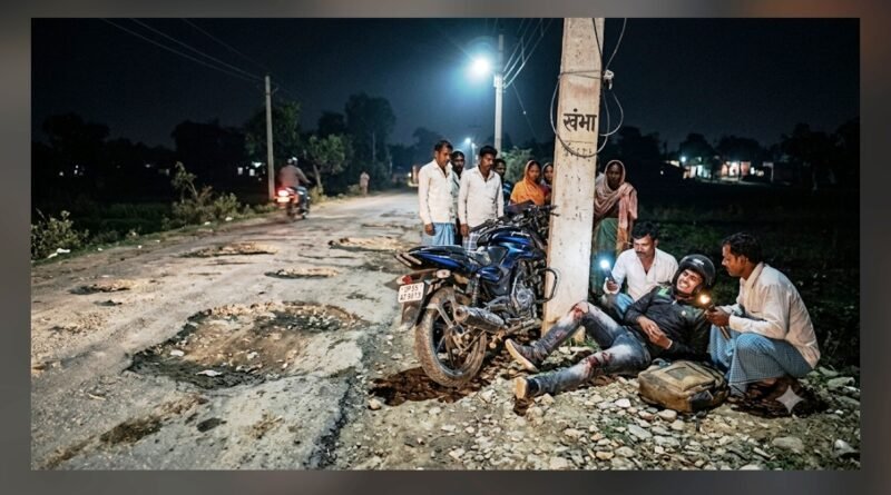 सड़क के गड्ढे ने ली हादसे की शक्ल: बाइक सवार युवक का टूटा पैर, ग्रामीणों में आक्रोश सड़क के गड्ढे ने ली हादसे की शक्ल: बाइक सवार युवक का टूटा पैर, ग्रामीणों में आक्रोश